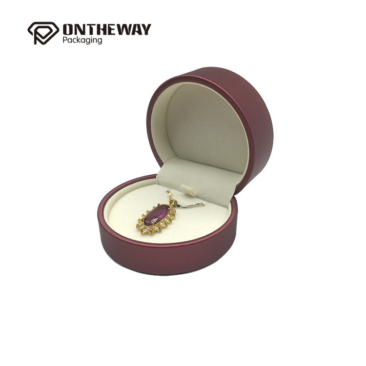 red pu leather jewelry box
